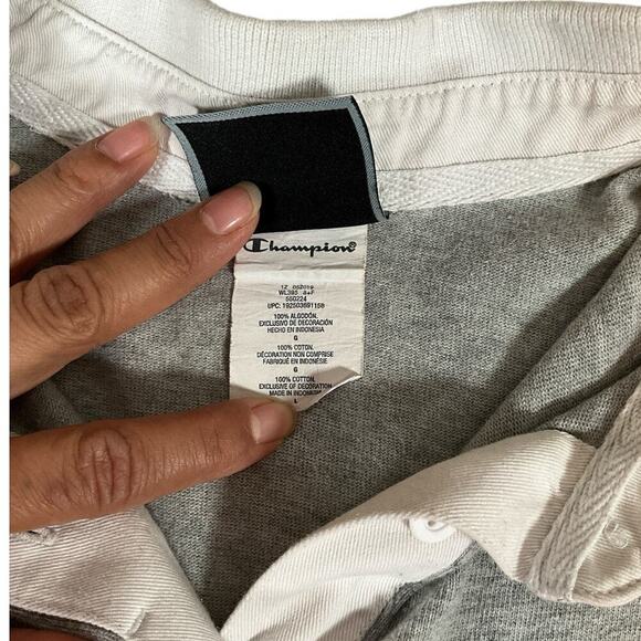 Champion Life Womens Ruby Jersey Cropped Tee Long Sleeve C Felt Logo Collar SZ L - Picture 14 of 14